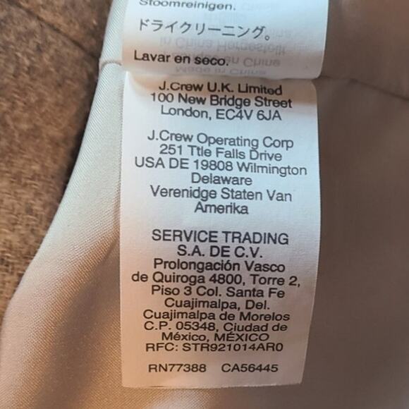 J.Crew Gray Cocoon Winter Wool Blend Zipper Coat Jacket - size 6 - Picture 7 of 7